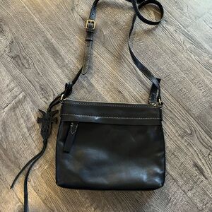 Frye Black Leather Crossbody Bag